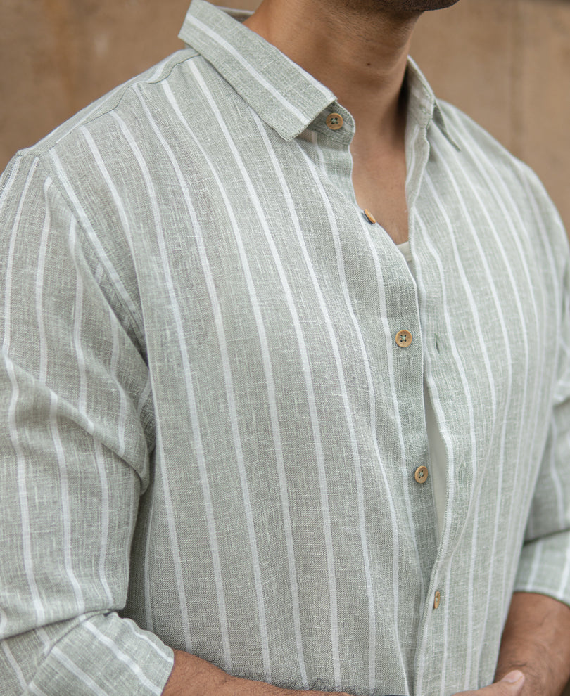 Light Green Stripe Shirt