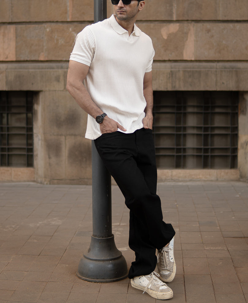White Rib T-Shirt