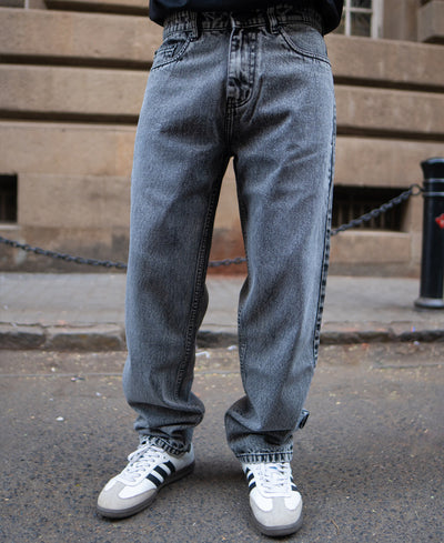 Grey Denim Baggy Fit Jeans