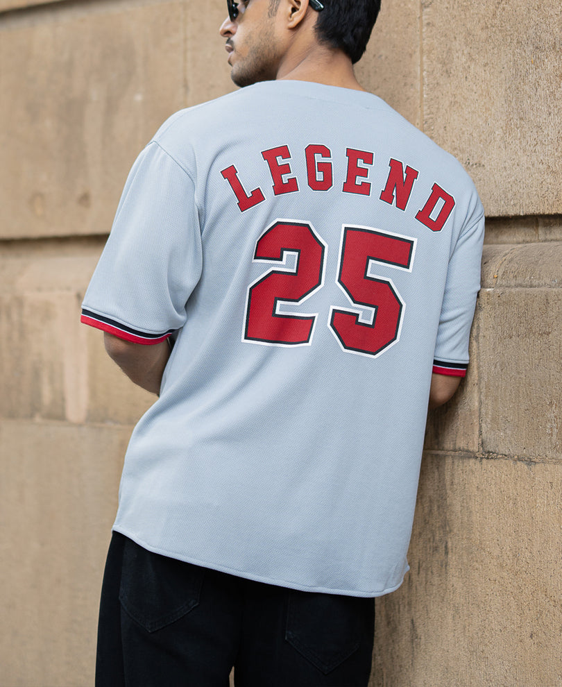 Grey Printed Jersey Shirt