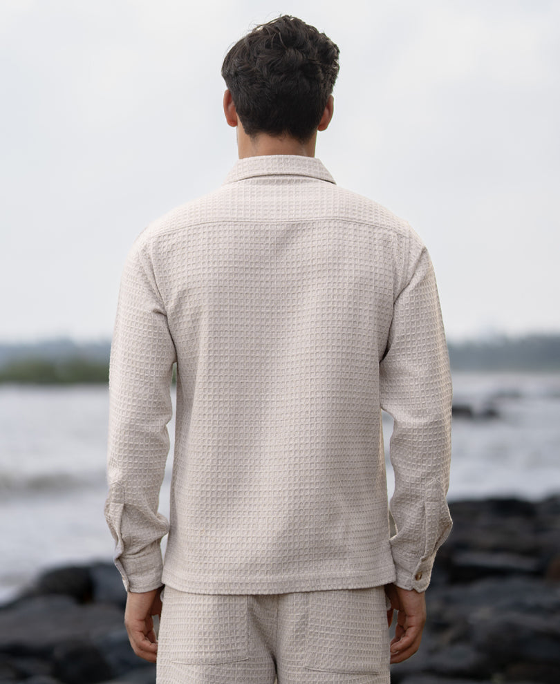 Cream Structured Co-ord Set