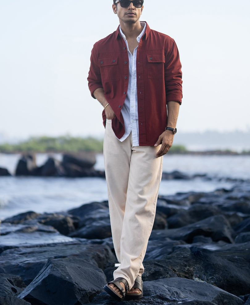 Brick Structure Cargo Overshirt