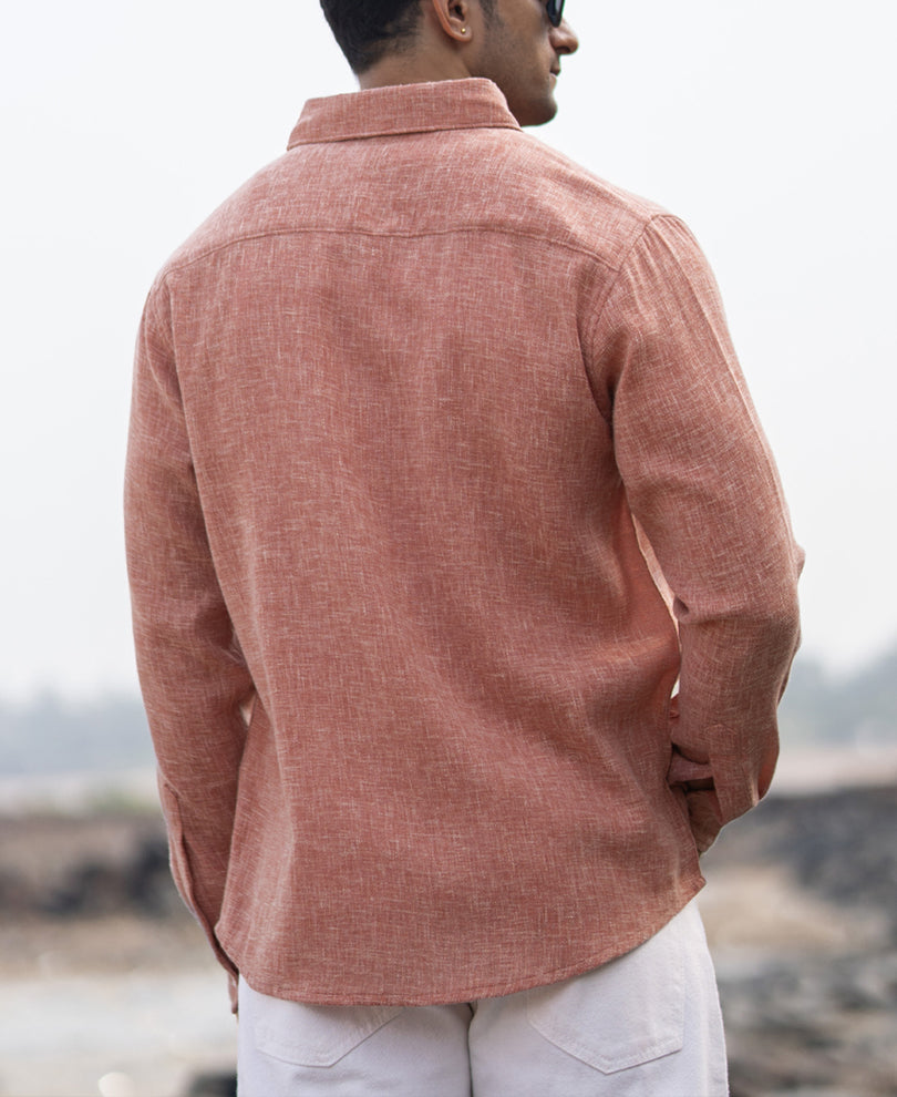 Peach Structured Shirt