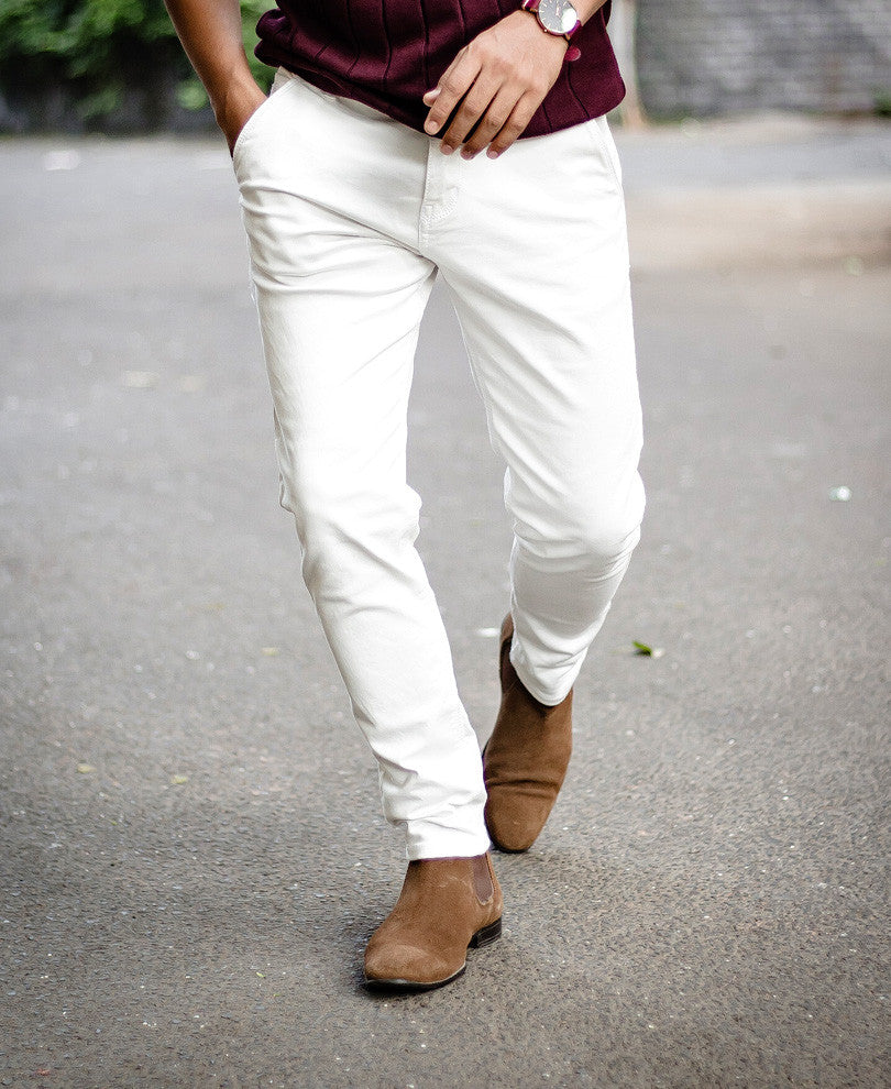 White Basic Denim Jeans