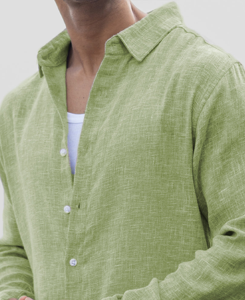 Green Structured Shirt