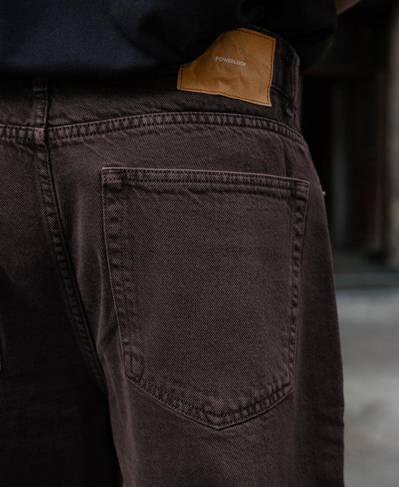 Charcoal Washed Baggy Jeans.