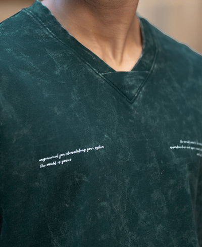 T-Shirt Oversize Fit Half Sleeve V Neck