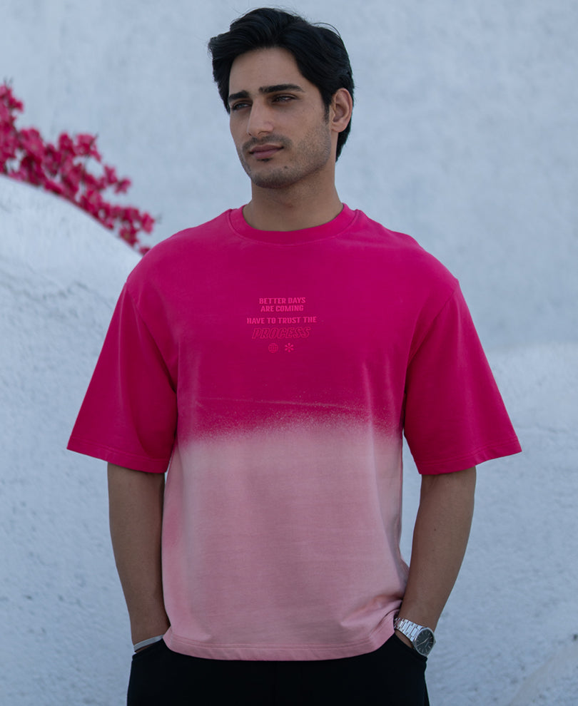 Pink Ombre Graphic T-Shirt – Powerlook