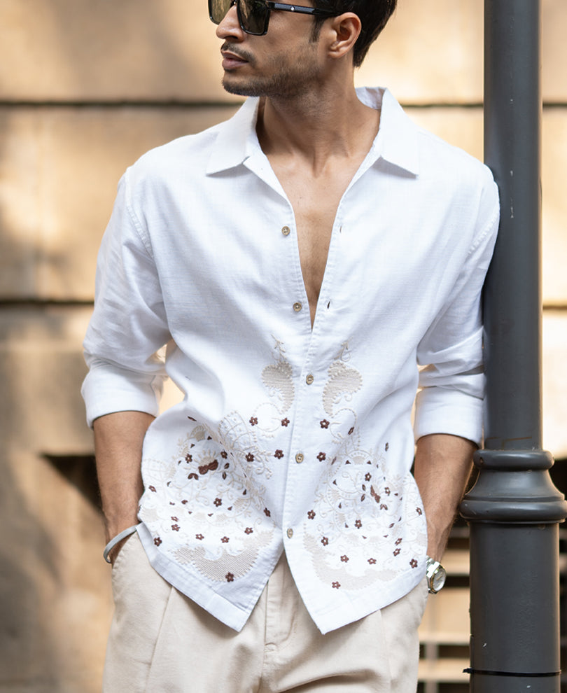 Shirt Oversized Fit Full Sleeve With Collar.