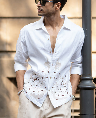 Shirt Oversized Fit Full Sleeve With Collar.