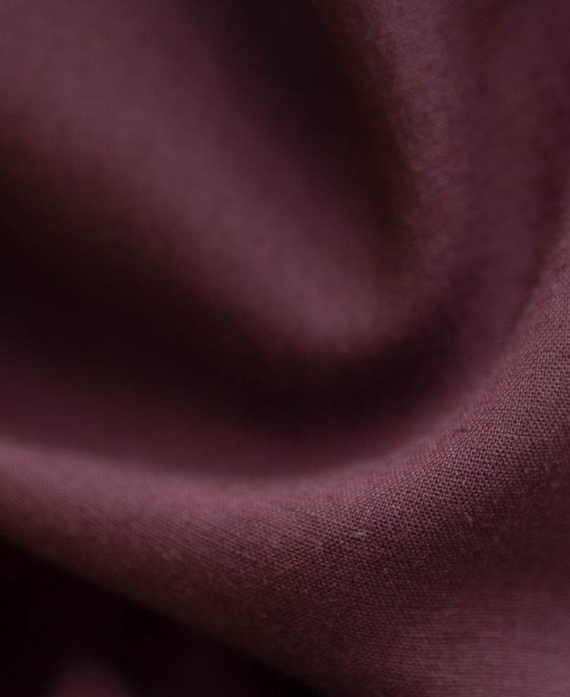 Wine Printed Linen Shirt