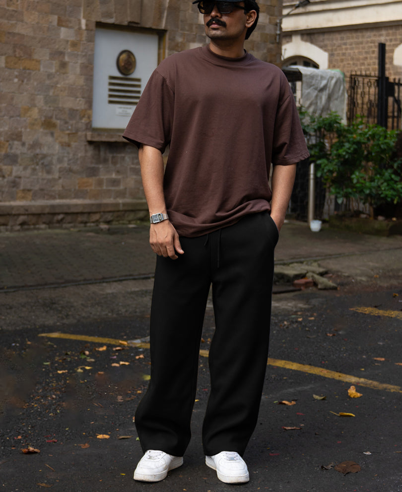 Black Baggy Knit Sweatpant