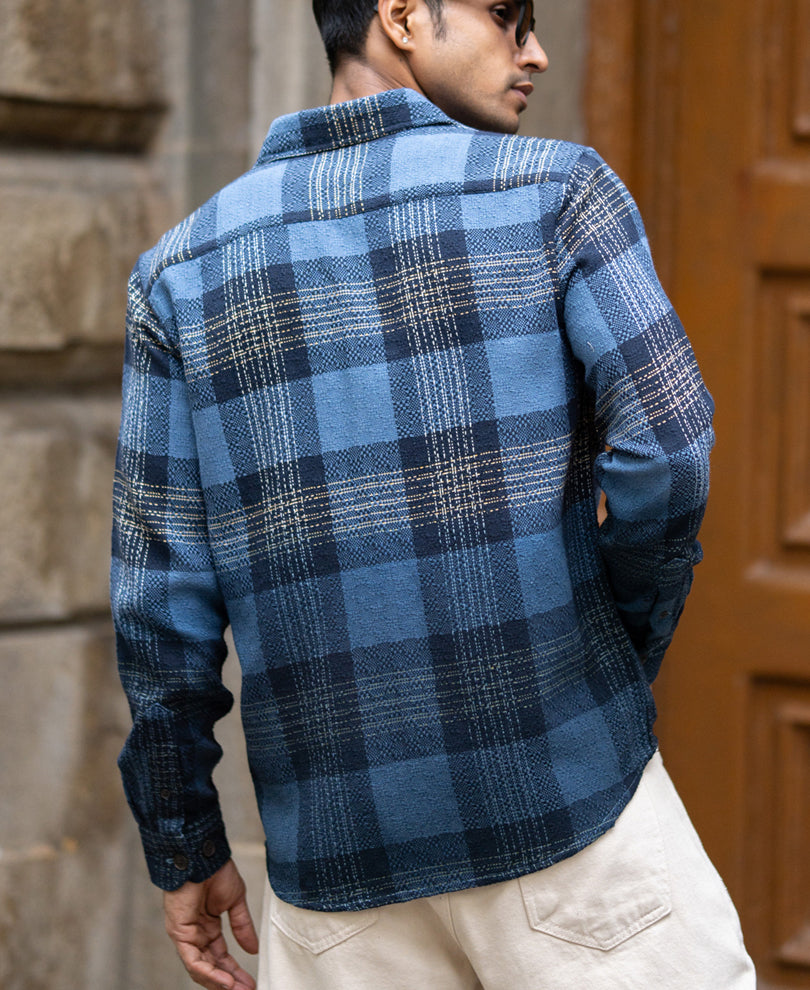Blue Ombre Check Shirt