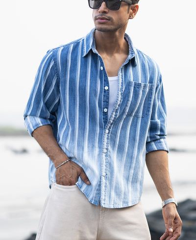 Denim Stripe Ombre Shirt