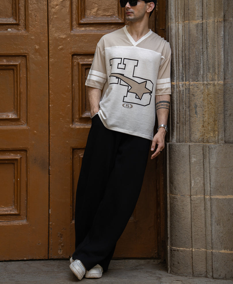 White Printed Oversize T-Shirt.