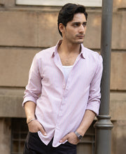 Light Pink Cotton Oxford Stripe Shirt