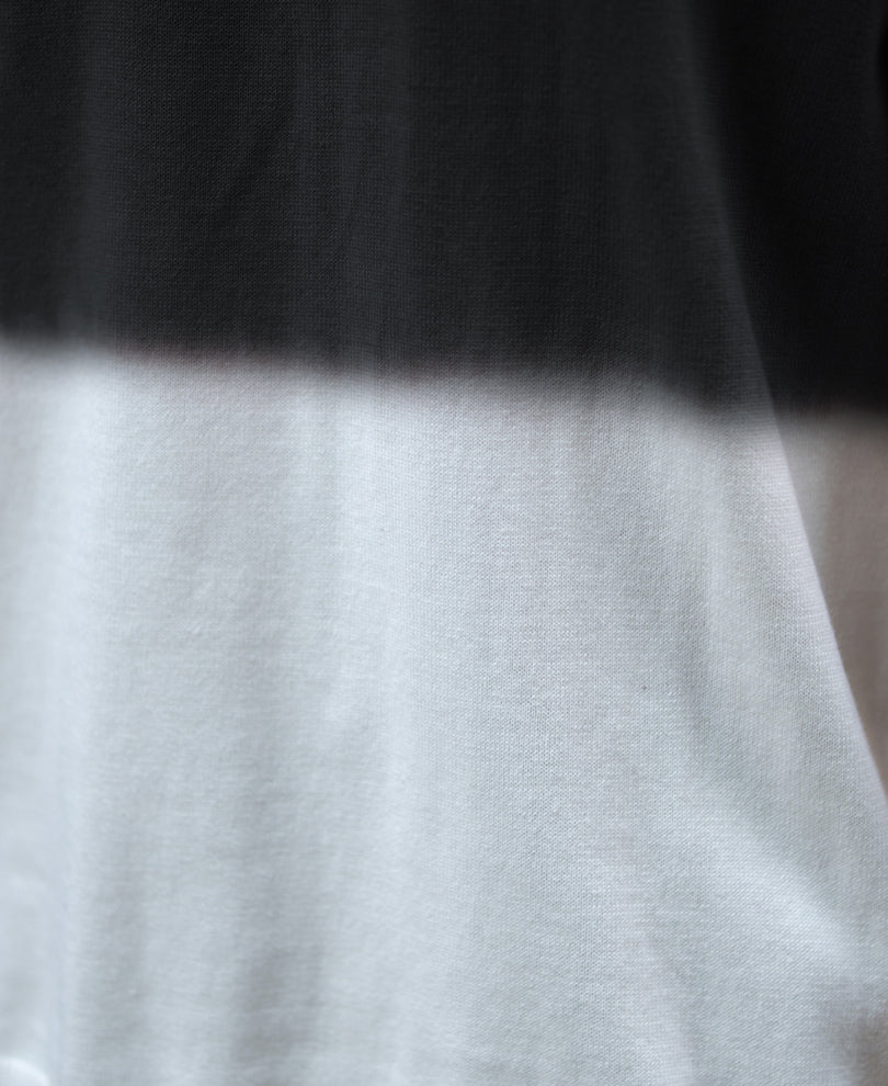 Black Ombre Knit Polo T-Shirt