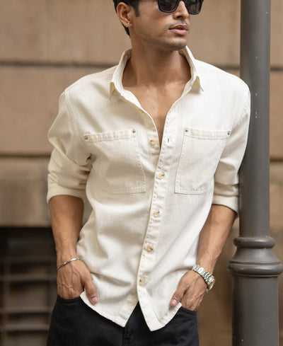 Off-White Structured Shirt With Pockets