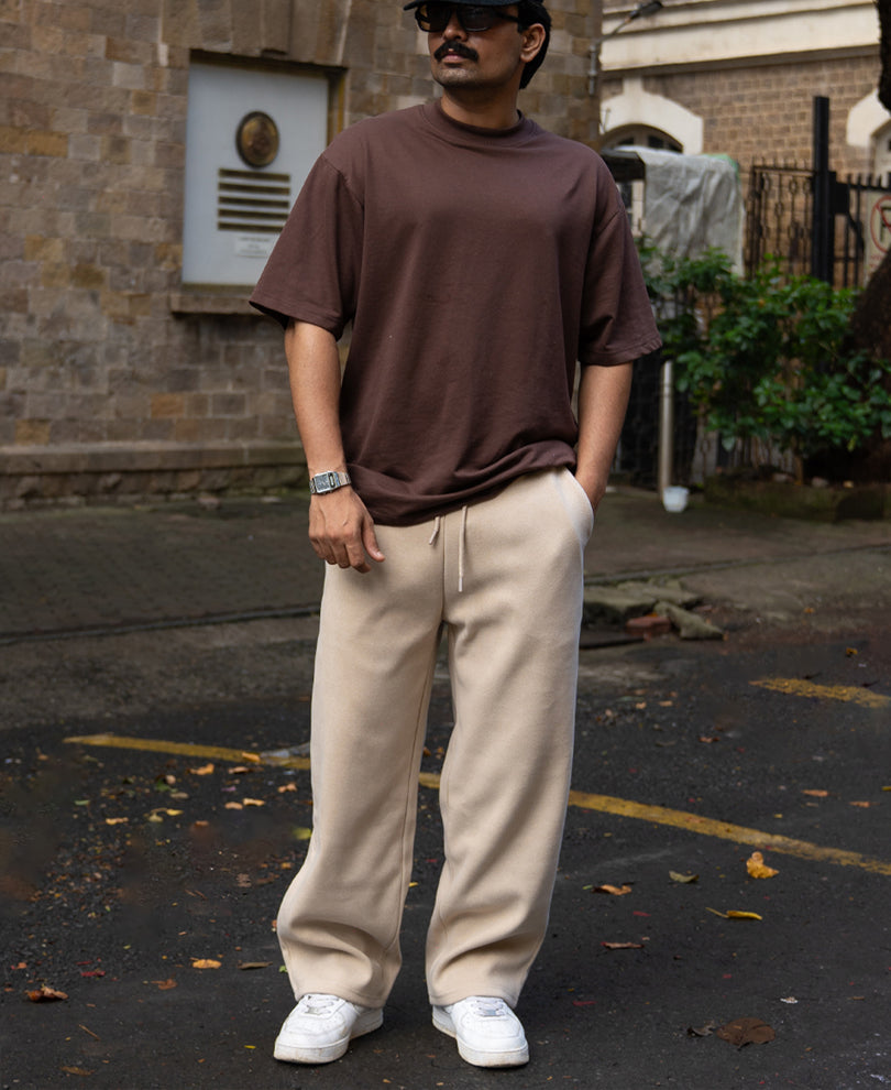 Light Beige Baggy Trackpants