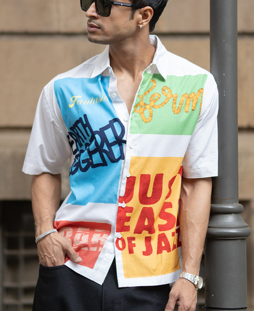 Off White Lightweight Graphic Shirt.