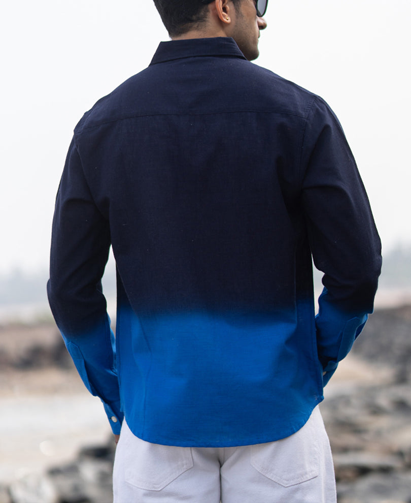 Navy And Royal Ombre Shirt