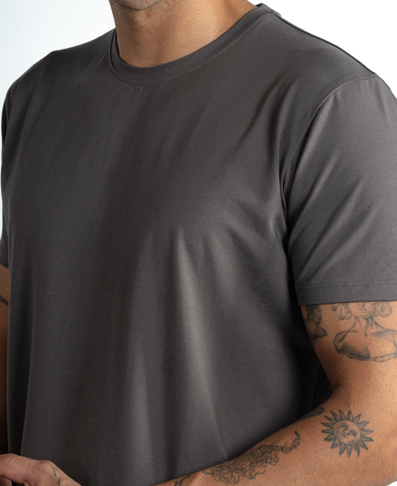 Grey Regular Fit Lightweight T-Shirt