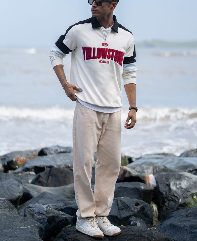 Off-White Embroidered Sweatshirt