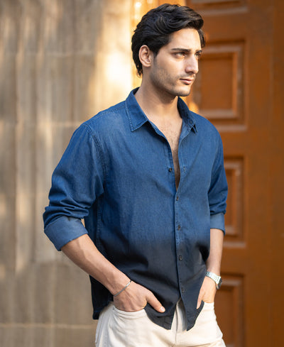Indigo Ombre Lightweight Shirt