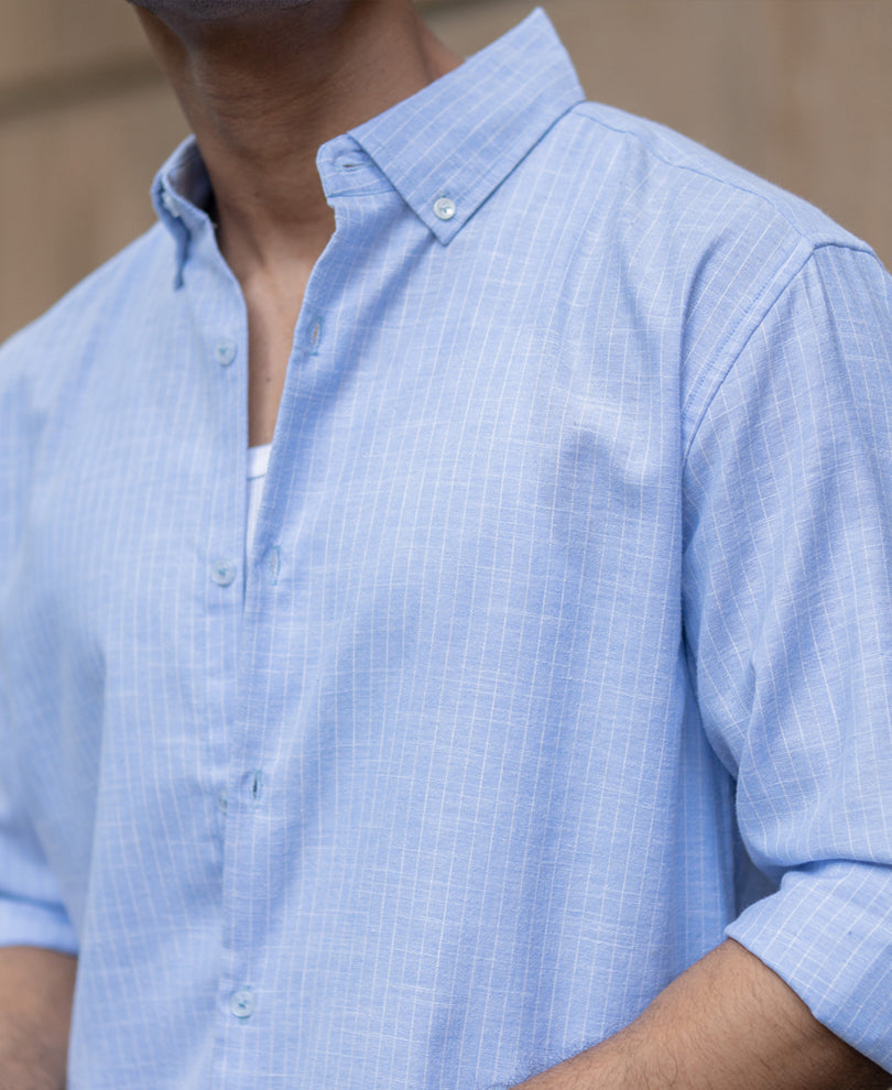 Light Blue Striped Shirt
