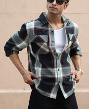 Black Structure Checks Shirt.