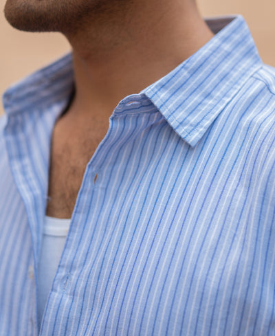 Light Blue Oxford Stripe Shirt