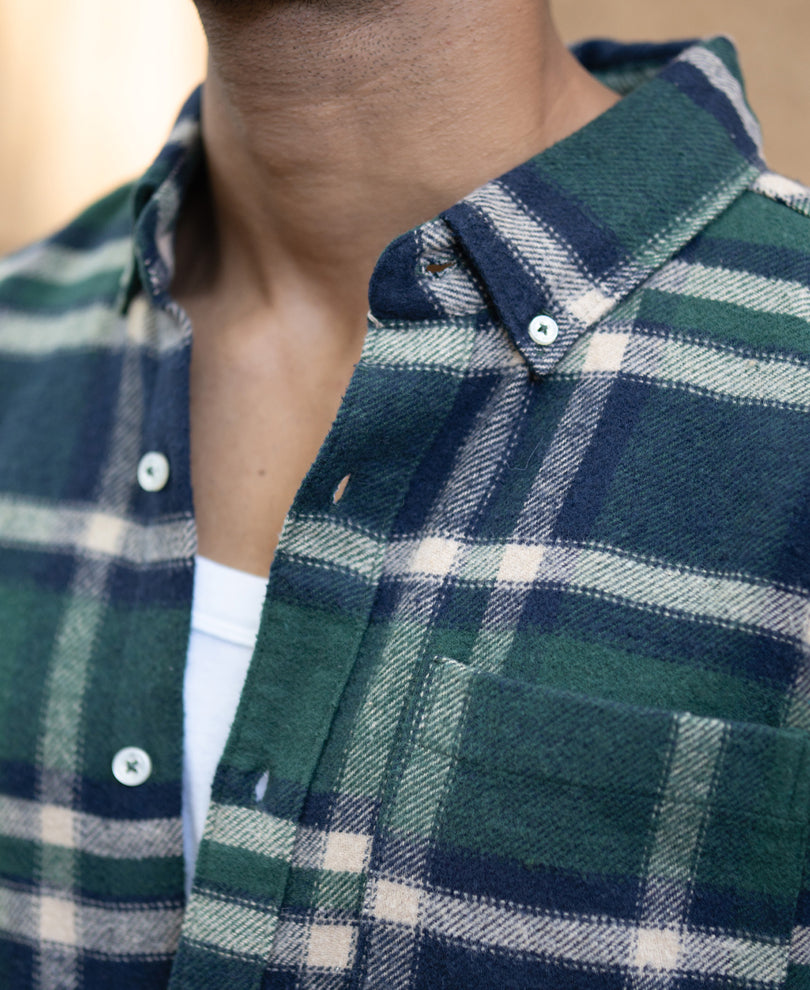 Green Checks Buttondown Shirt