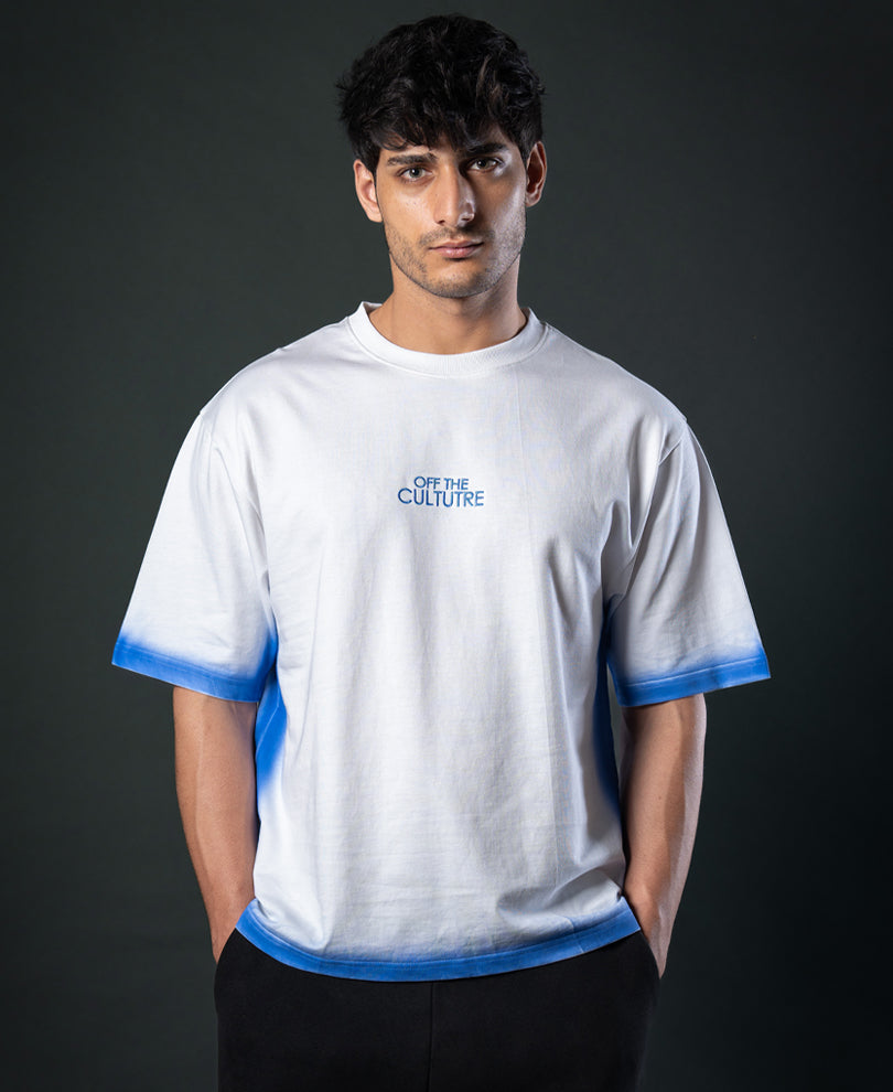 White Sprayed Oversize T-Shirt