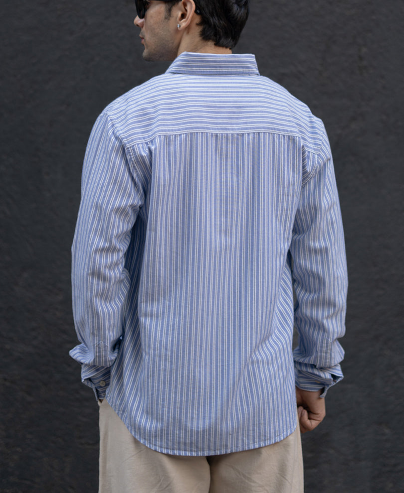 Blue Oxford Stripe Buttondown Shirt
