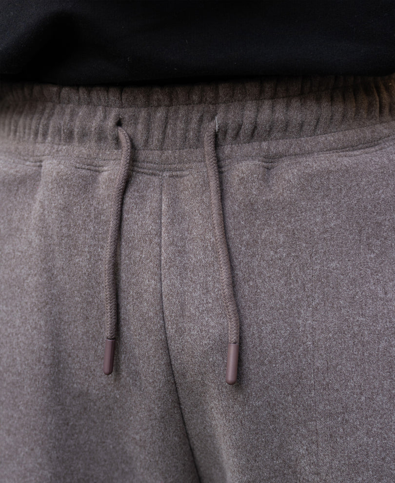 Brown Melange Baggy Trackpants