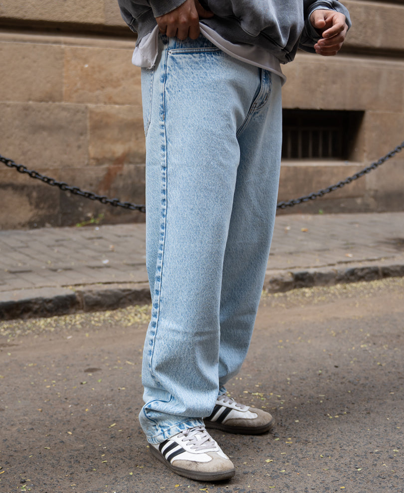 Light Blue Washed Baggy Jeans