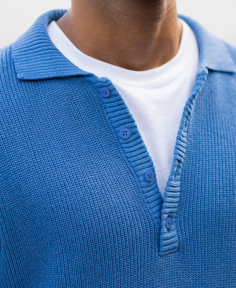 Blue Ombre Cotton Sweatshirt