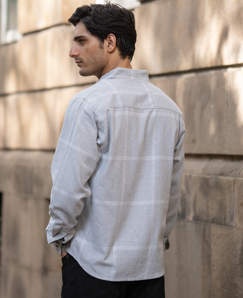 Grey Checks Shirt.