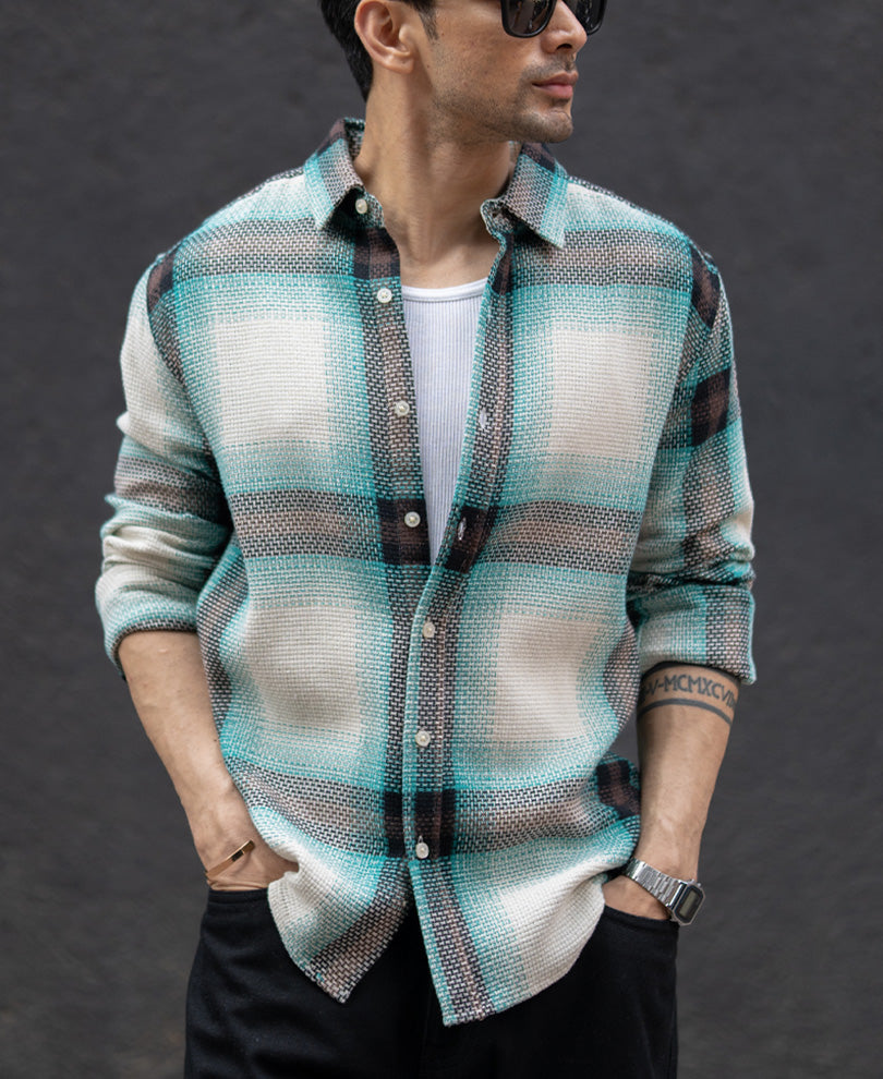Multi Colour Structured Checks Shirt