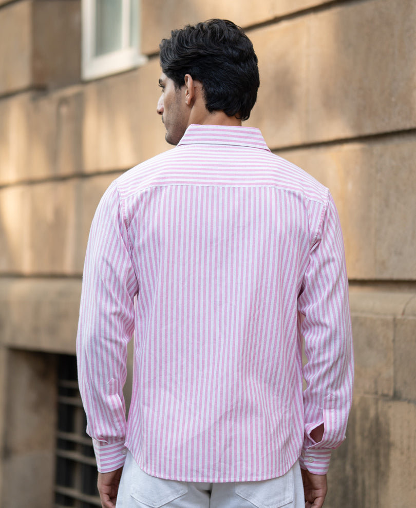 Pink Lightweight Stripe Shirt