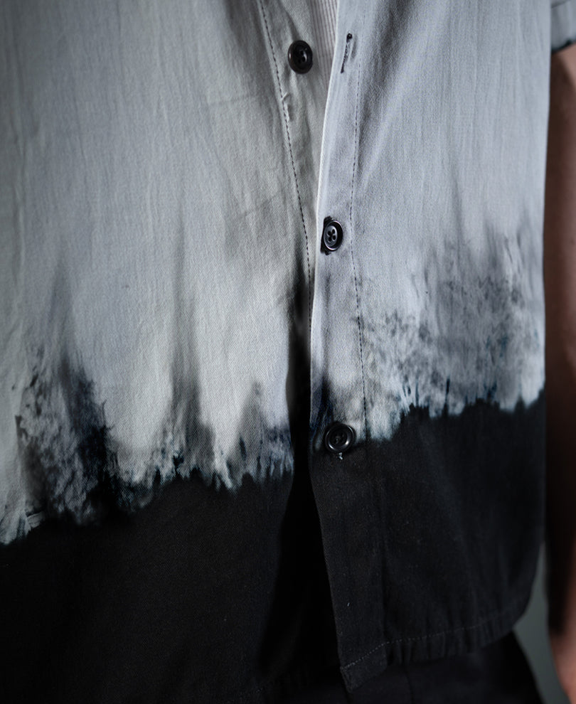 Black Tie-Dye Boxy Shirt