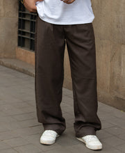 Brown Pleated Gurkha Pants