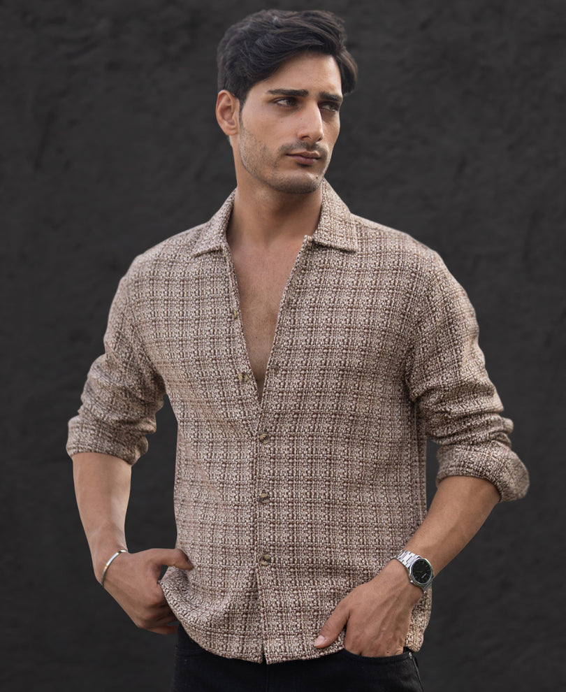 Multicolour Structured Checked Shirt