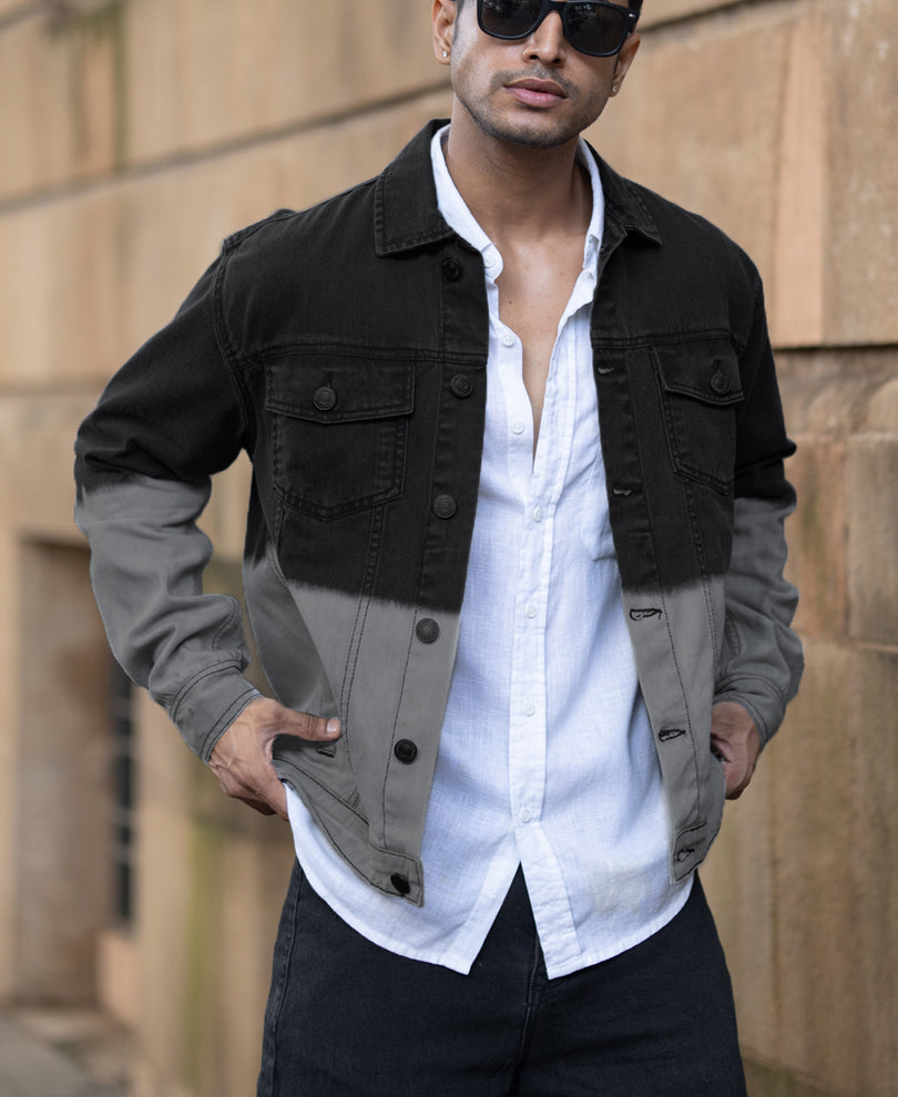 Black Ombre Denim Jacket