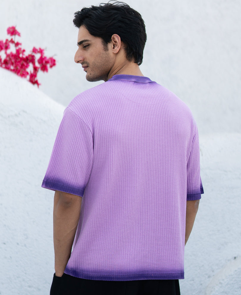 Lavender Sprayed Structure T-Shirt.