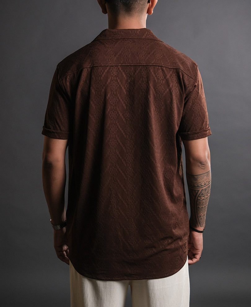 Dark Brown Half Sleeves Shirt