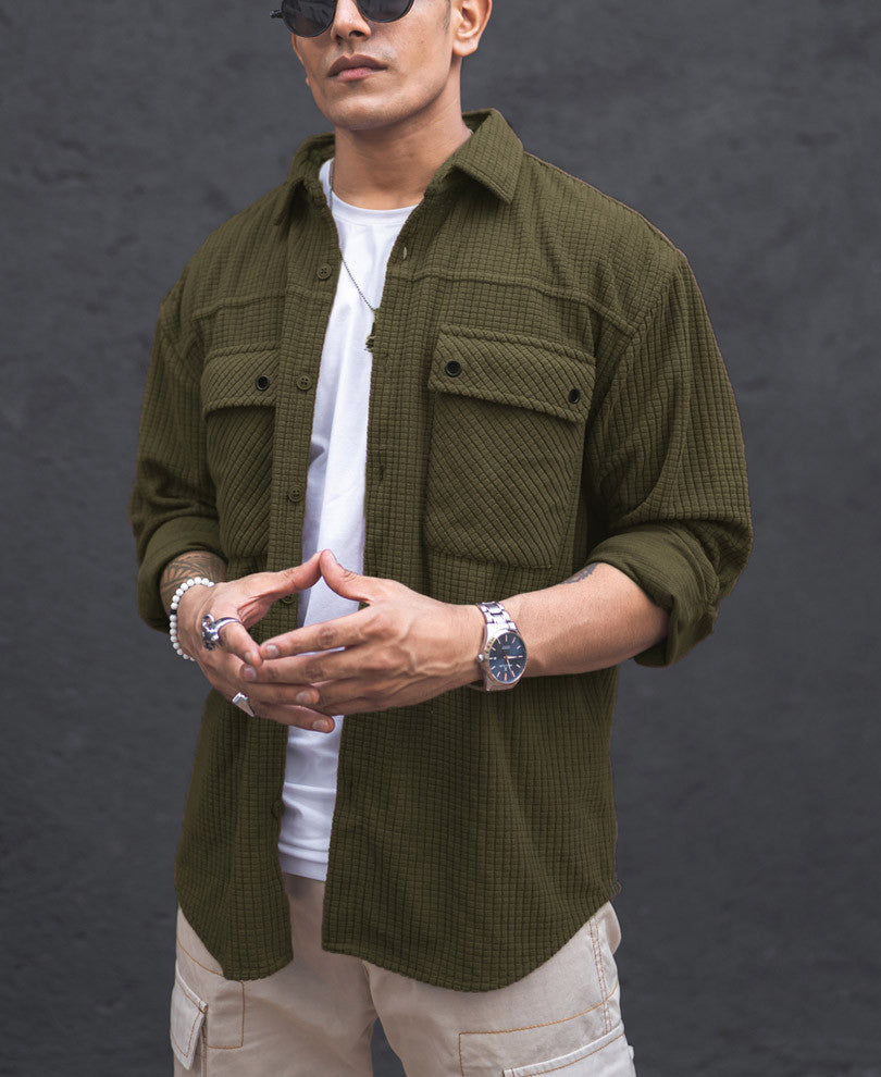 ENFOLD KNIT COMBINATION SHIRT 【公式通販】