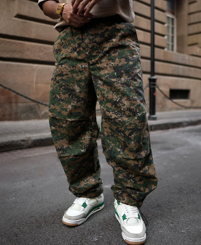 Camouflage Parachute Pant Army Green