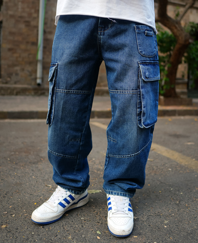 Blue Denim Baggy Fit Jeans