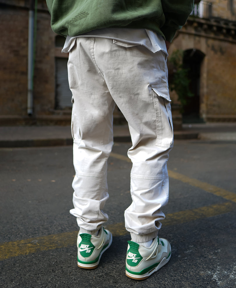 Cream Regular Fit Cargo Pant